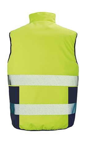 Gilet sans manche L2S sécurité VisioPlus jaune fluo - rétro Gilet sans manche L2S sécurité VisioPlus jaune fluo - rétro