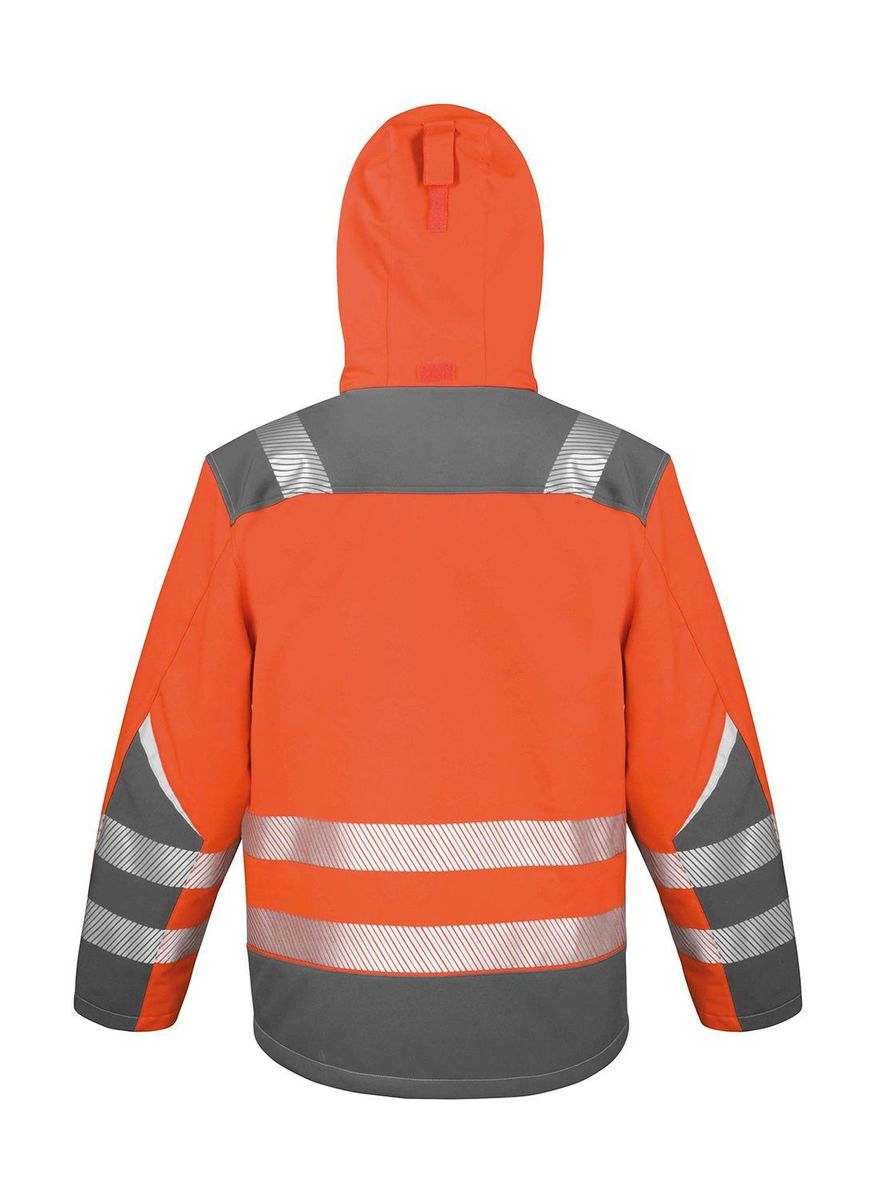 Panegy Veste De Sécurité Homme Hiver – Polaire Chaude Haute Visibilité Avec Capuche – Idéale Travail Extérieur