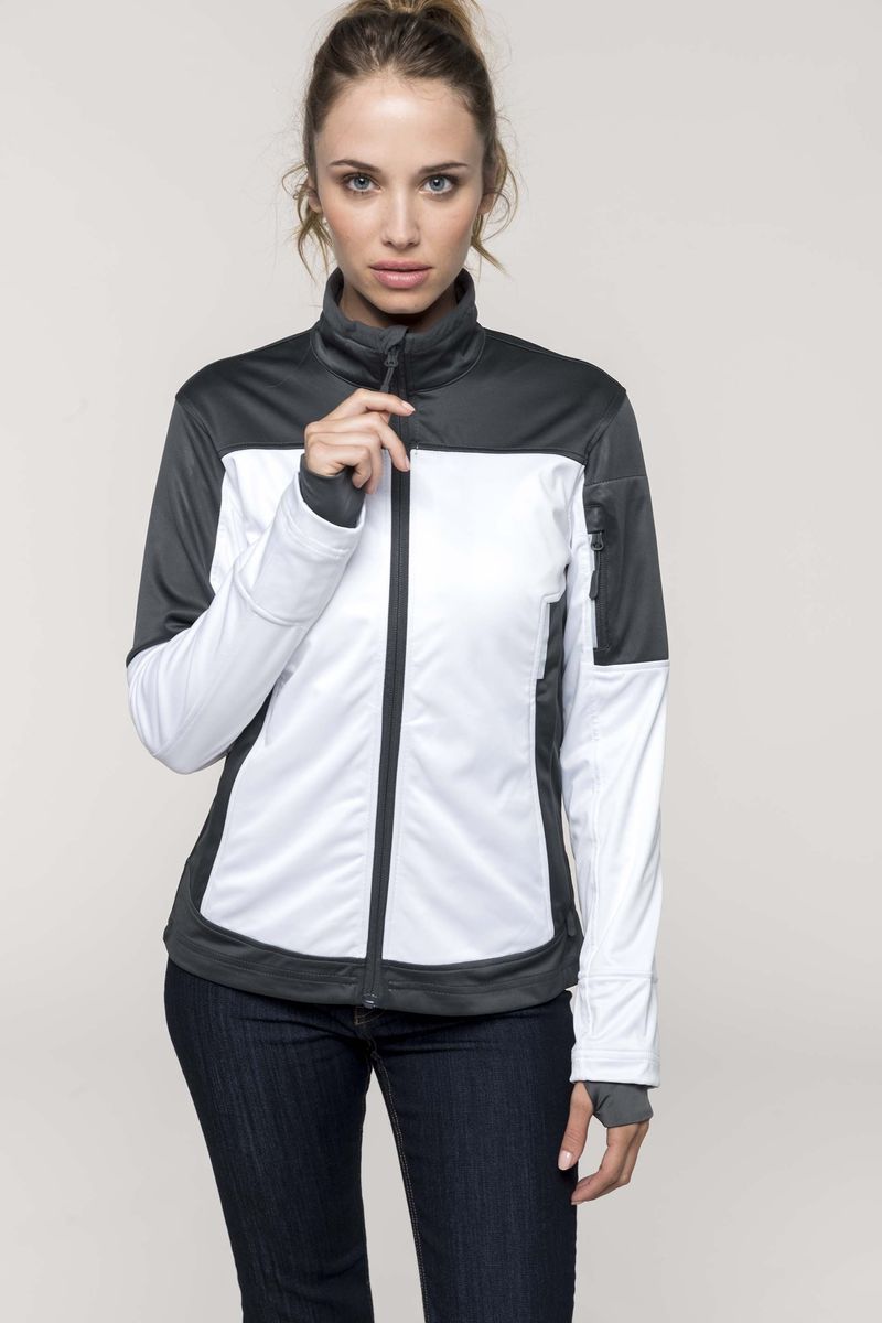Veste softshell 3 couches bicolore pour femme