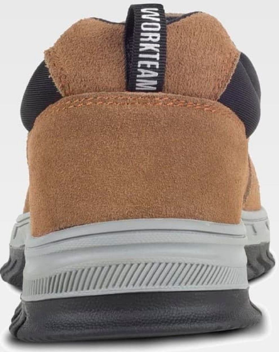 Chaussures de sécurité en croûte de cuir - Mixte - P2510 - beige et noir