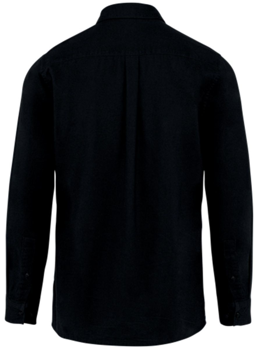 Chemise écoresponsable en flanelle - Homme - PAT520 - noir