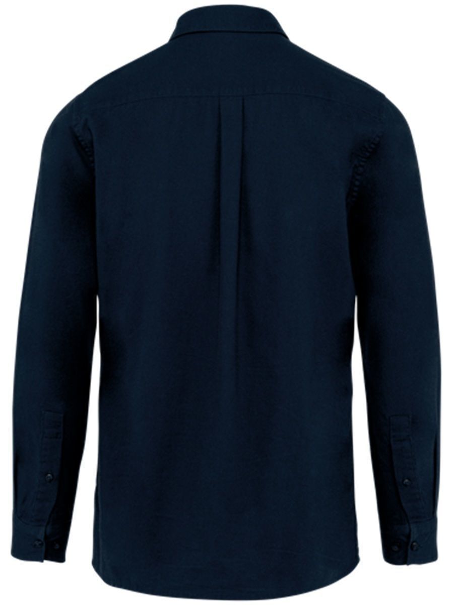 Chemise écoresponsable en flanelle - Homme - PAT520 - bleu marine