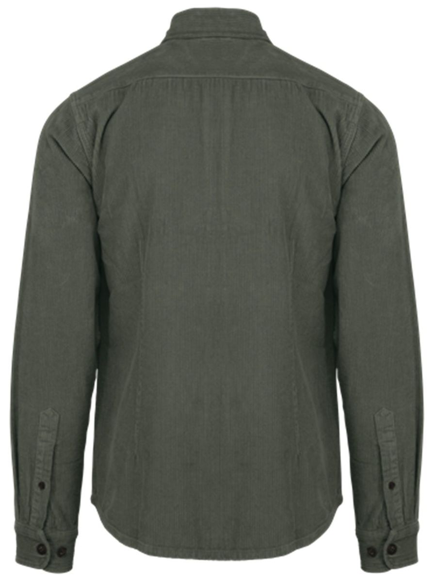 Surchemise en velours côtelé - Homme - PATS519 - vert kaki