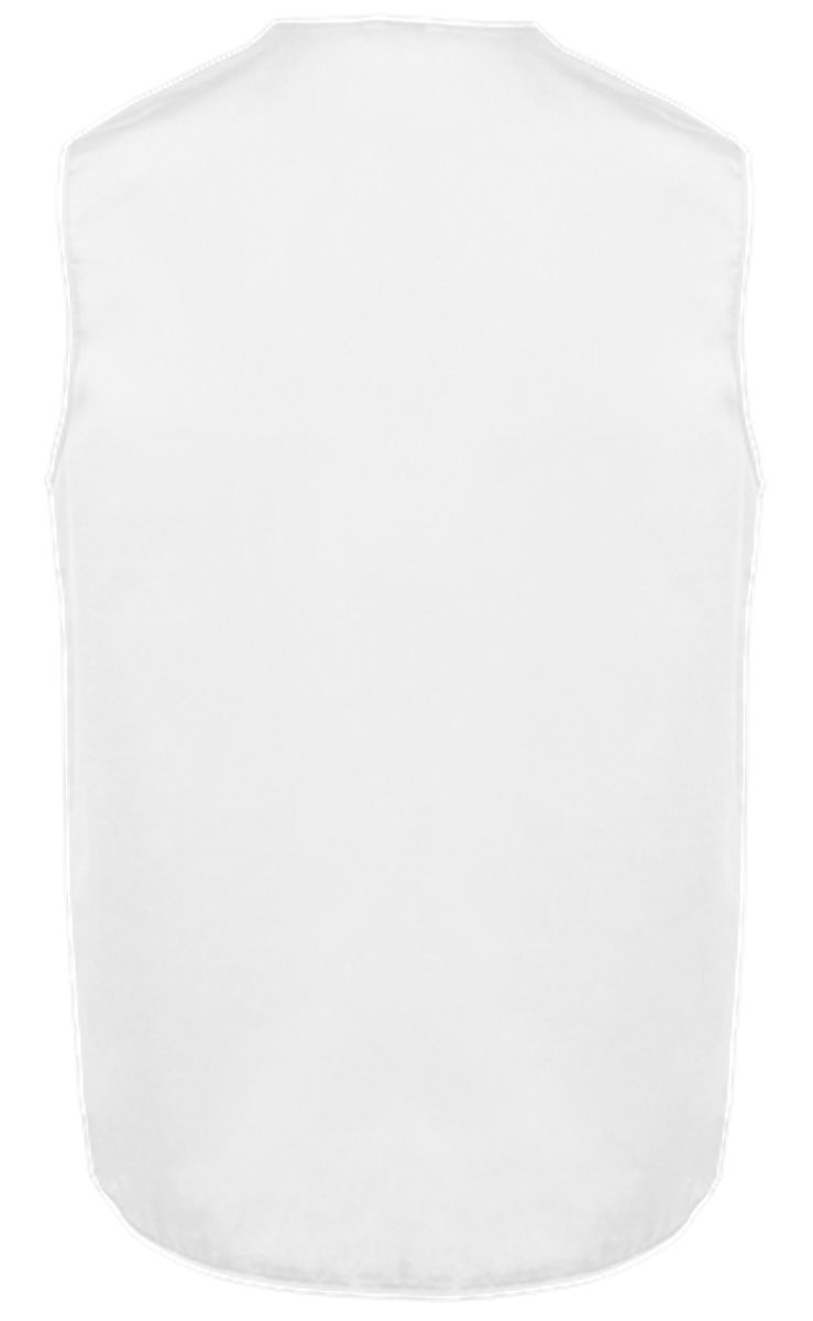 Gilet sans manches multipoches polycoton - Unisexe - WK609 - blanc