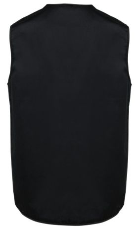Gilet sans manches multipoches polycoton - Unisexe - WK609 - noir