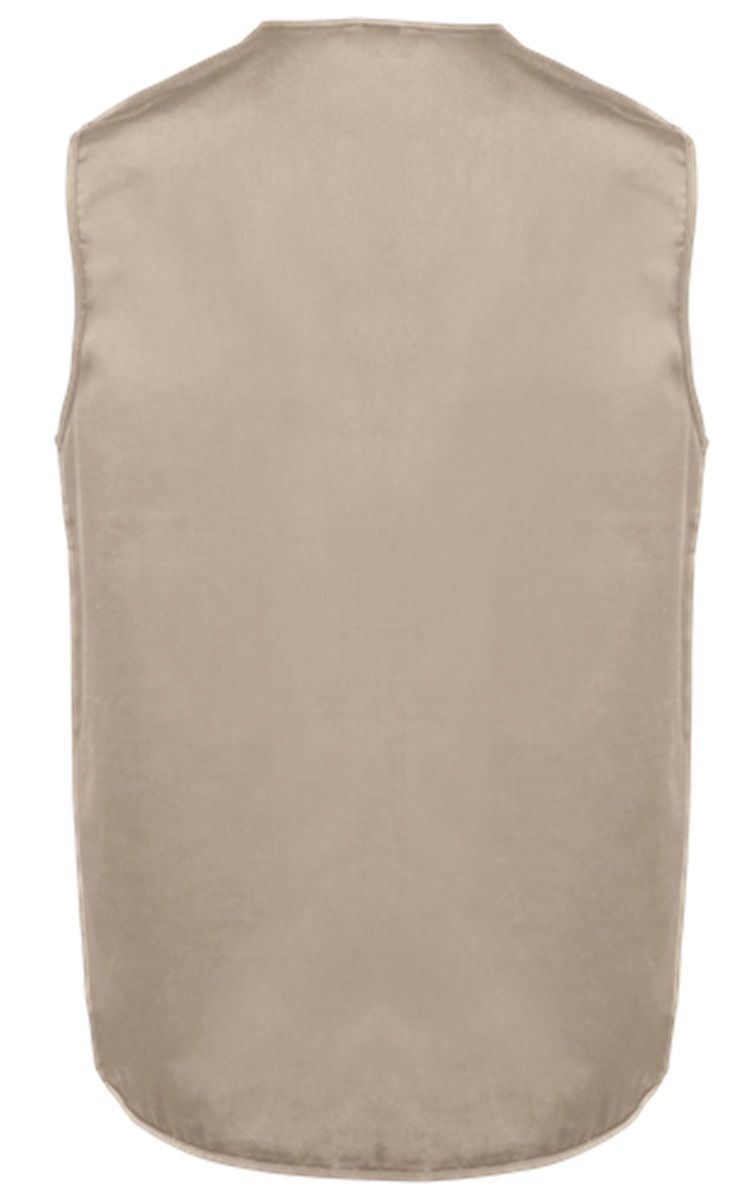 Gilet sans manches multipoches polycoton - Unisexe - WK609 - beige