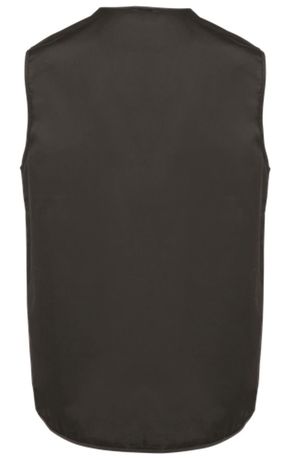 Gilet sans manches multipoches polycoton - Unisexe - WK609 - gris foncé
