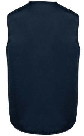 Gilet sans manches multipoches polycoton - Unisexe - WK609 - bleu marine