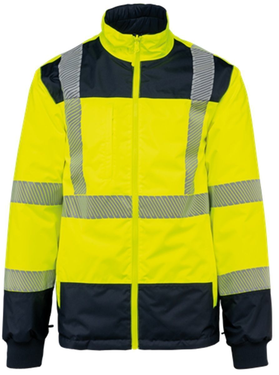 Parka de sécurité 4 en 1 - Unisexe - WK660 - jaune fluo et bleu marine