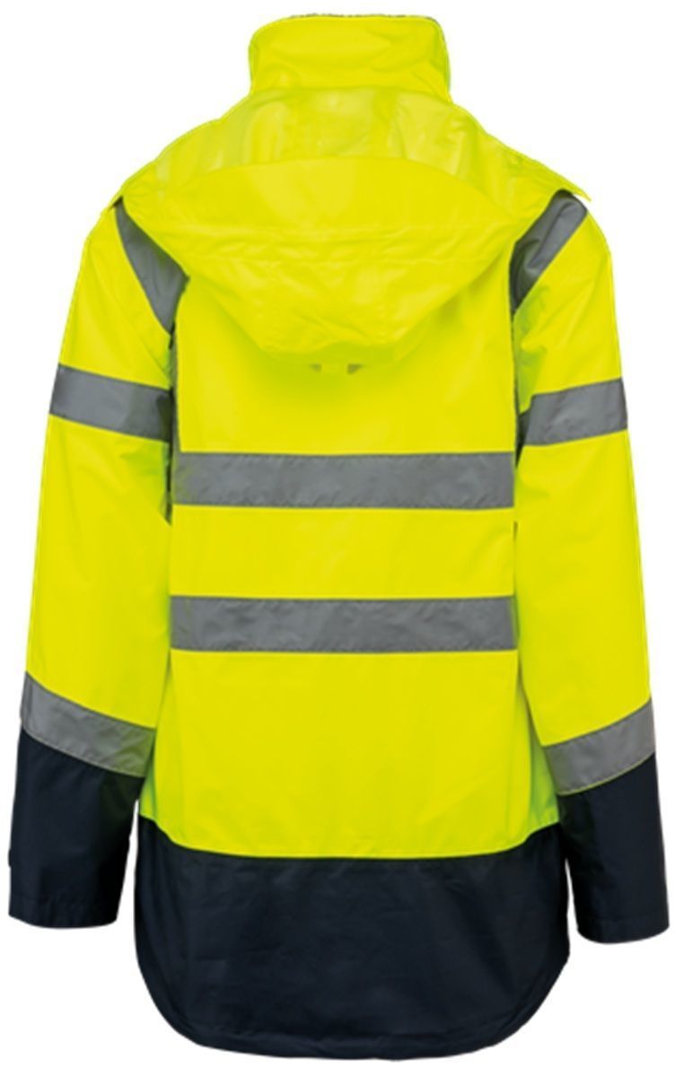 Parka de sécurité 4 en 1 - Unisexe - WK660 - jaune fluo et bleu marine