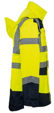 Parka de sécurité 4 en 1 - Unisexe - WK660 - jaune fluo et bleu marine