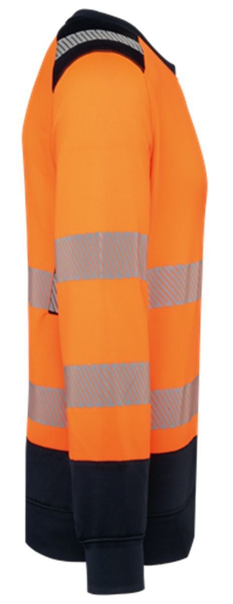 Sweat de sécurité recyclé - Unisexe - WK420 - orange fluo et bleu marine