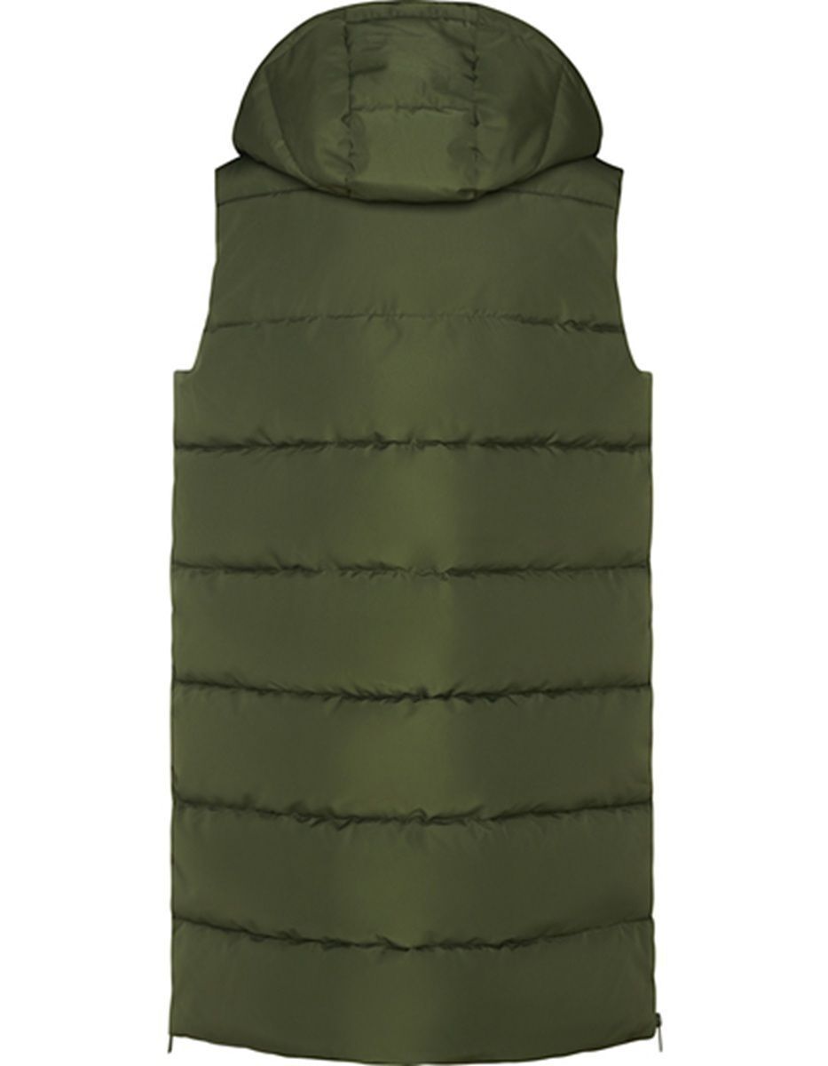 Doudoune longue sans manches - RY5076 - vert army