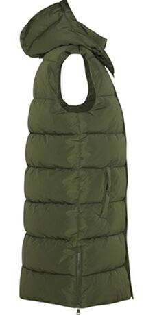 Doudoune longue sans manches - RY5076 - vert army