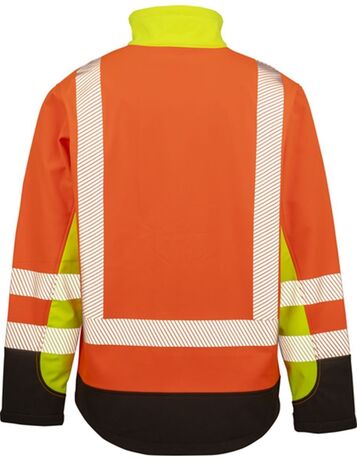 Veste softshell de sécurité - R506X - jaune fluo-orange fluo et noir