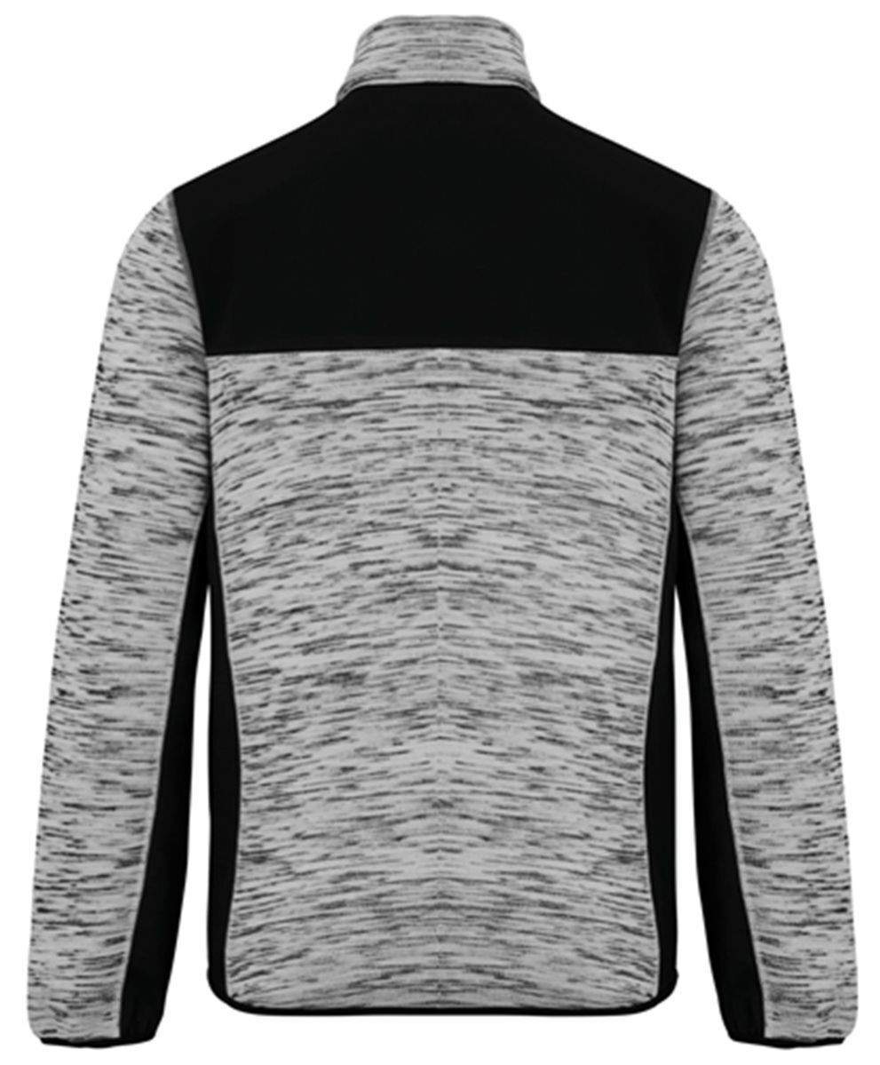 Veste recylée en polytricot - WK9108 - gris clair chiné et noir