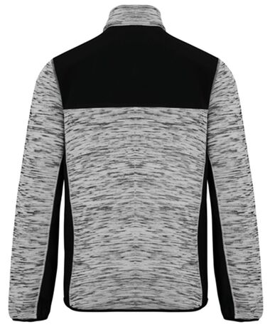 Veste recylée en polytricot - WK9108 - gris clair chiné et noir