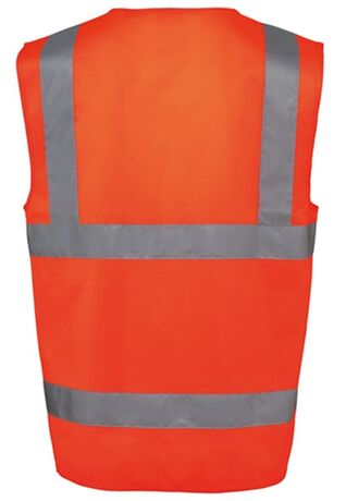 Gilet de sécurité haute visibilité - Unisexe - WK618 - orange fluo
