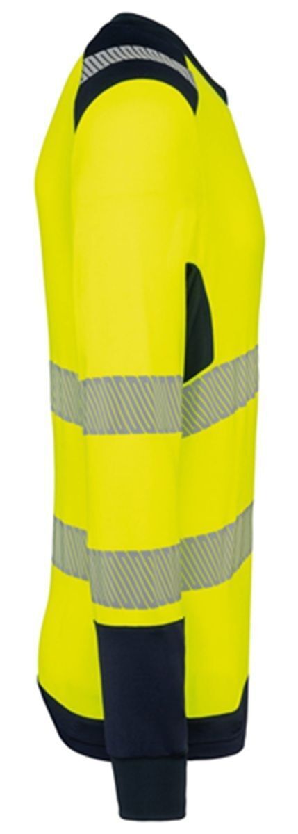 T-shirt de sécurité haute visibilité recyclé - Unisexe - WK361 - jaune fluo et bleu marine