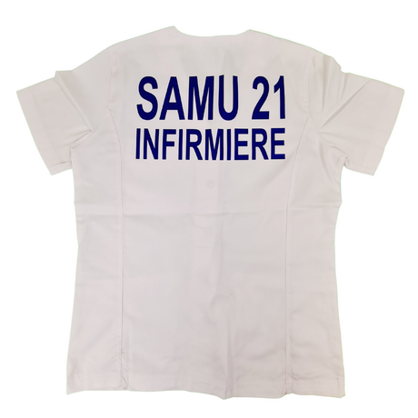 Tunique médicale SAMU Personnalisée - Femme - BEATRIZ - blanc