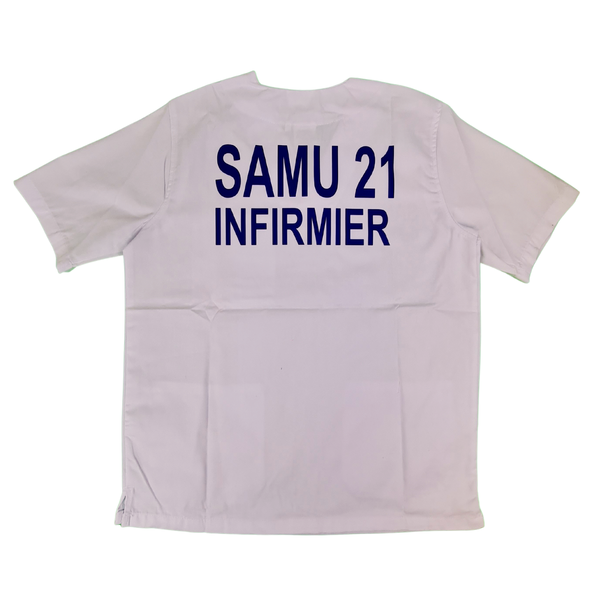 Tunique médicale - Col V - personnalisée SAMU - LINK - blanc