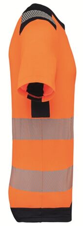 T-shirt de sécurité haute visibilité recyclé - Unisexe - WK360 - orange fluo et bleu marine