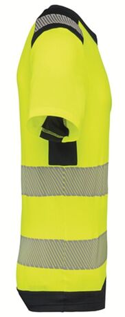 T-shirt de sécurité haute visibilité recyclé - Unisexe - WK360 - jaune fluo et bleu marine