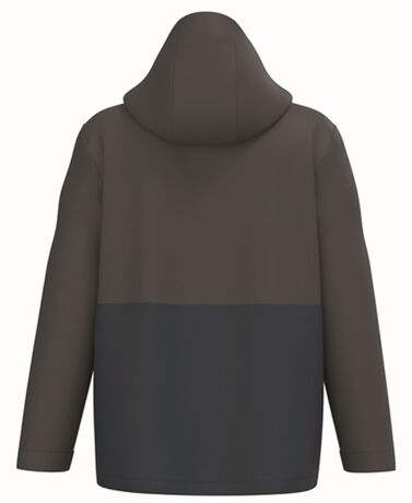 Parka 3 en 1 bicolore imperméable à capuche - Unisexe - K6169 - bleu marine et noir