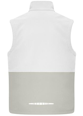Bodywarmer softshell bicolore - Unisexe - JN1888 - blanc et gris ciment