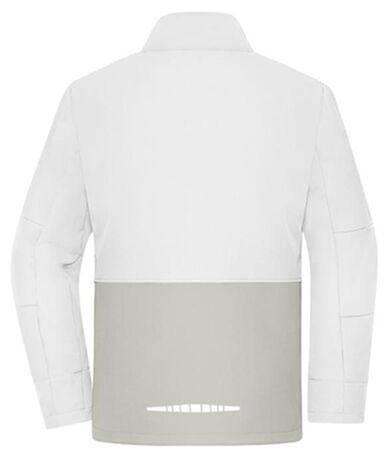 Veste softshell bicolore - Unisexe - JN1886 - blanc et gris ciment