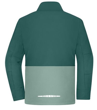 Veste softshell bicolore - Unisexe - JN1886 - vert industriel et vert brumeux
