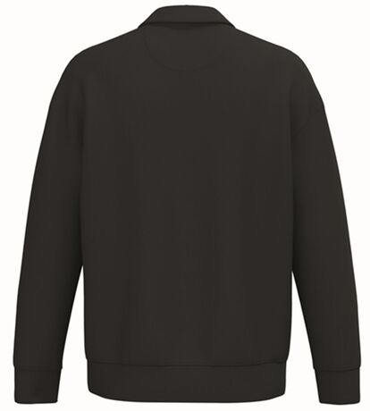 Sweat col polo quart zip - Unisexe - PAT432 - noir