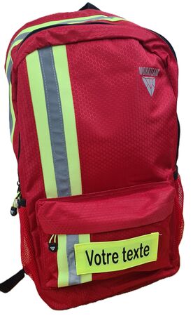 Sac à dos haute visibilité - sécurité WFA440 - personnalisé - rouge et jaune fluo