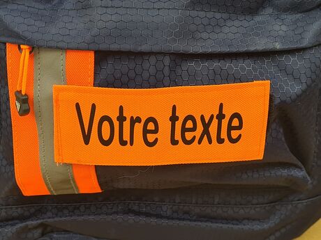 Sac à dos haute visibilité - sécurité WFA440 - personnalisé - bleu marine et orange fluo