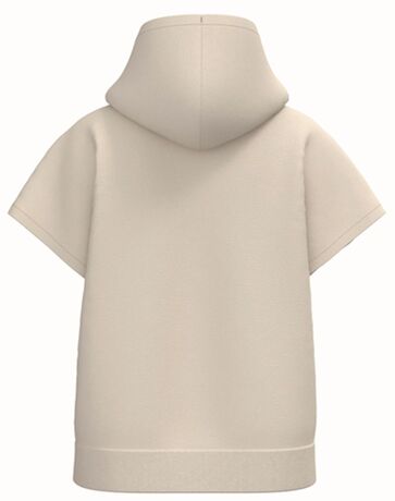 Sweat oversise à capuche - Femme - PAT446 - beige ivoire