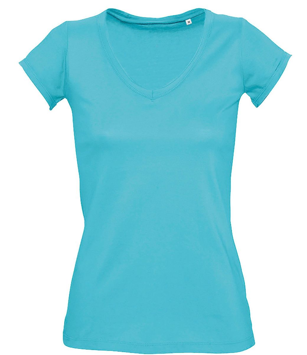 T-shirt Femme Col V Manches Courtes WNEEDU - Matière Douce Élégante Avec Bouton - Haut Basique Été