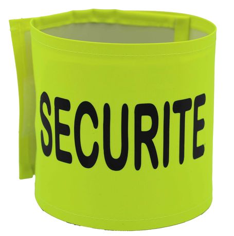 Lot 4 brassards de sécurité haute visiblité serre file jaune fluo et ...