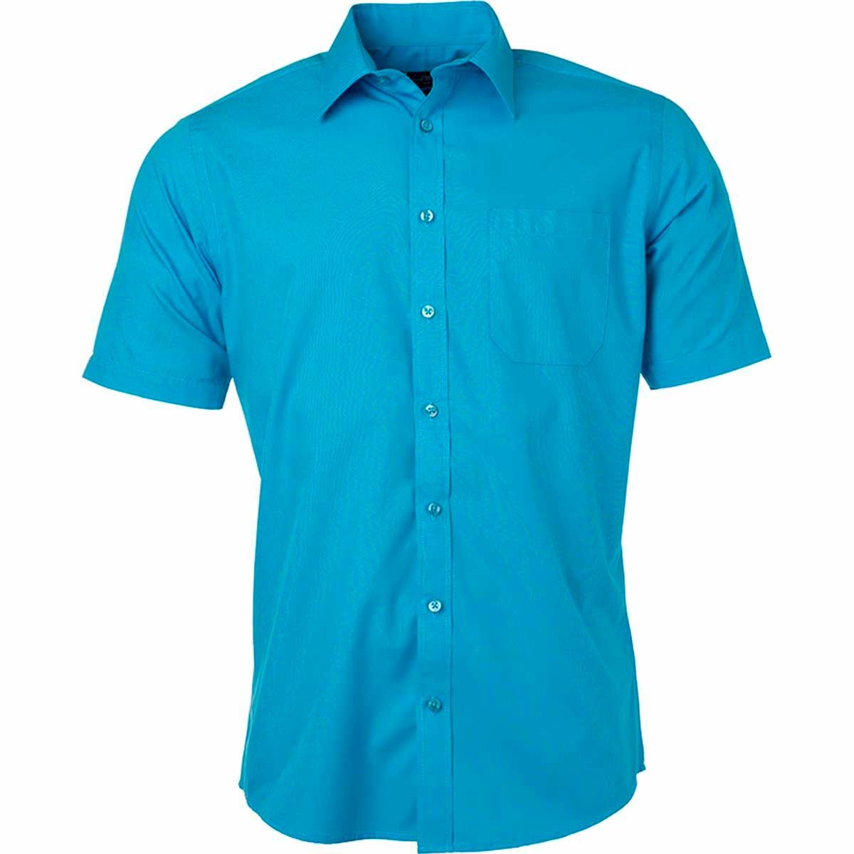 Chemise unie légère manches courtes- repassage facile