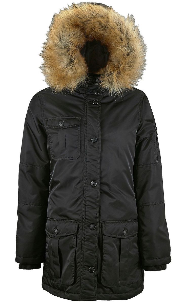 parka chaude pour femme - capuche fausse fourrure