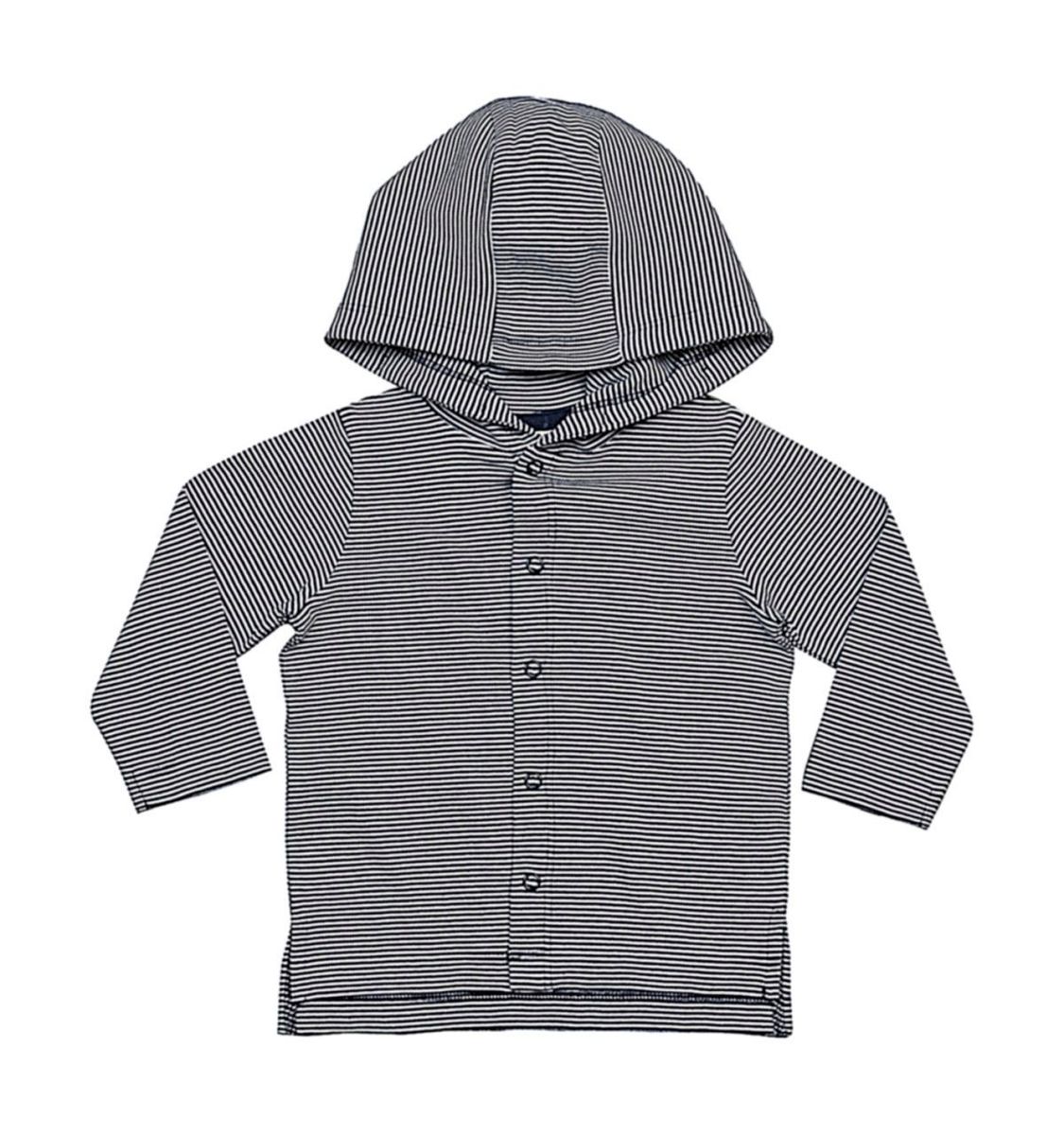 Sweat zippé à capuche molleton rayé marron bébé garçon Okaïdi & Obaïbi Sweat zippé à capuche molleton rayé marron bébé garçon Okaïdi & Obaïbi