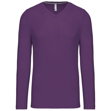 T-shirt uni à manches longues et col rond - Marron - Homme T-shirt uni à manches longues et col rond - Marron - Homme