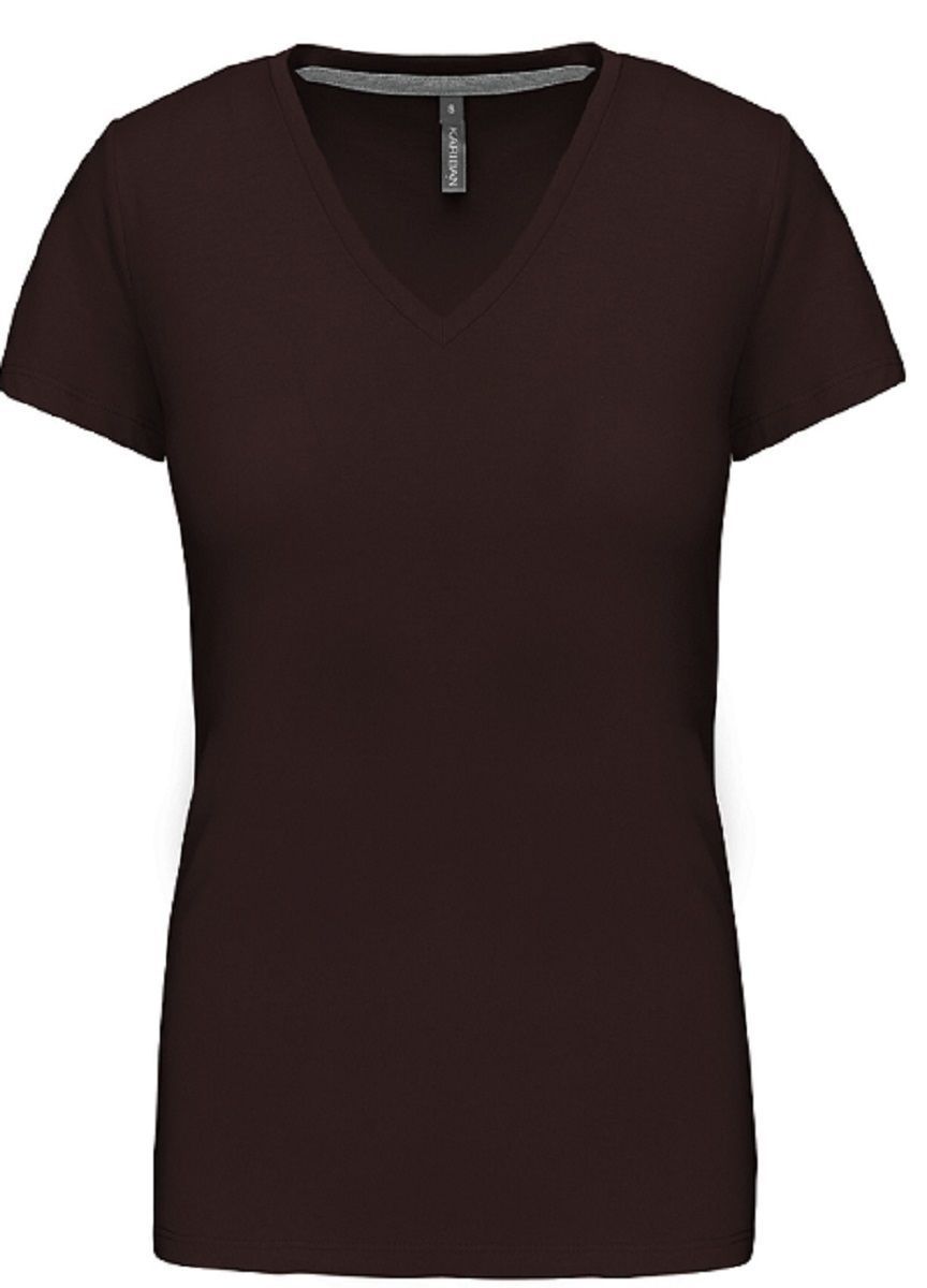 T-shirt femme col V à manches courtes - Main Image