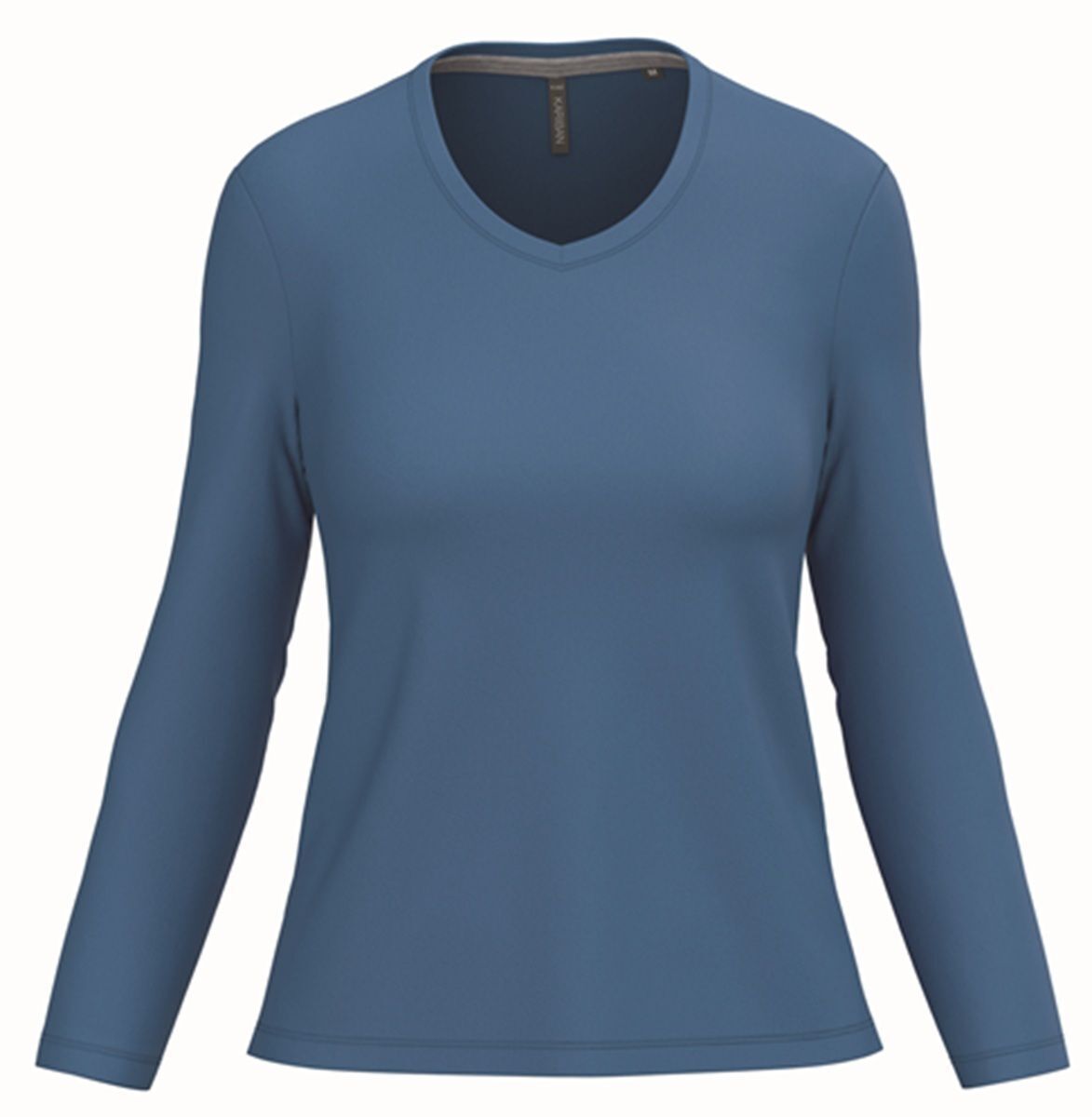 T-shirt Femme Manches Longues En Coton - Col En V, Couleur Unie - Basique Confortable Pour Quotidien Décontracté Automne/hiver - 7