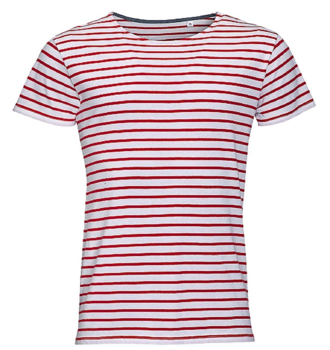 t-shirt rayé homme manches courtes, style marinière