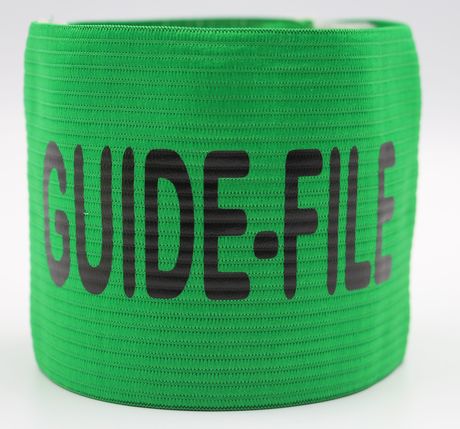Lot 20 brassards guide file et serre file pour exercice incendie