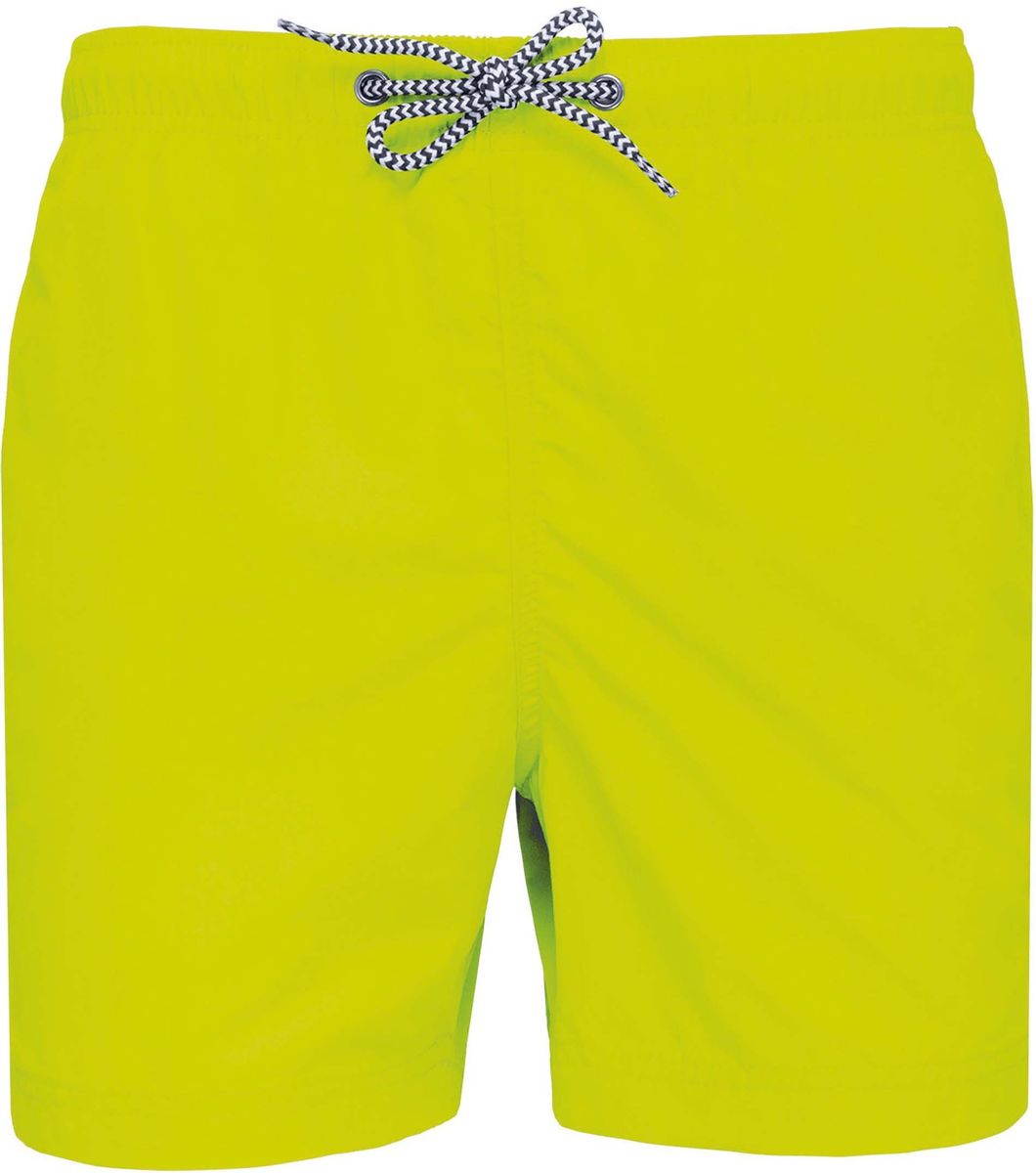 short de bain Homme PA168 jaune fluo1
