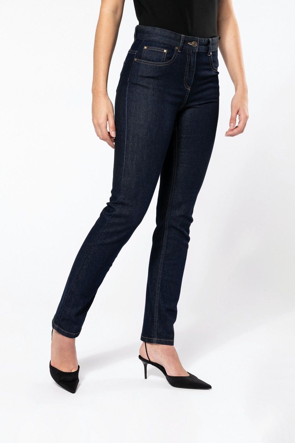Jean en denim à carreaux écossais, taille 31, poche Jean en denim à carreaux écossais, taille 31, poche
