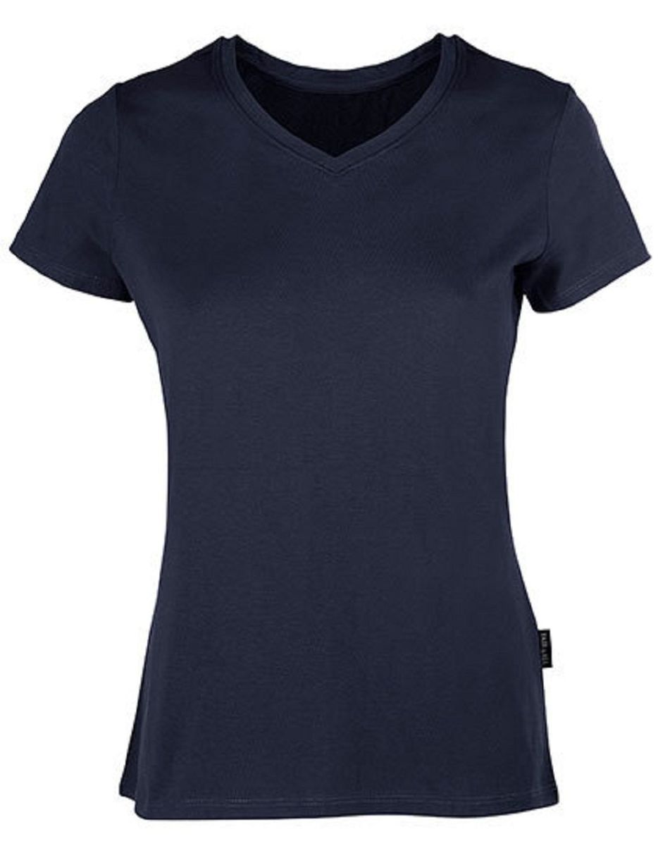 V Neck Tee Shirt Femme Bleu Marine Col V Tee-shirt En Coton Bio Col V