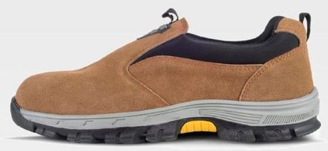 Chaussures de sécurité en croûte de cuir - Mixte - P2510 - beige et noir