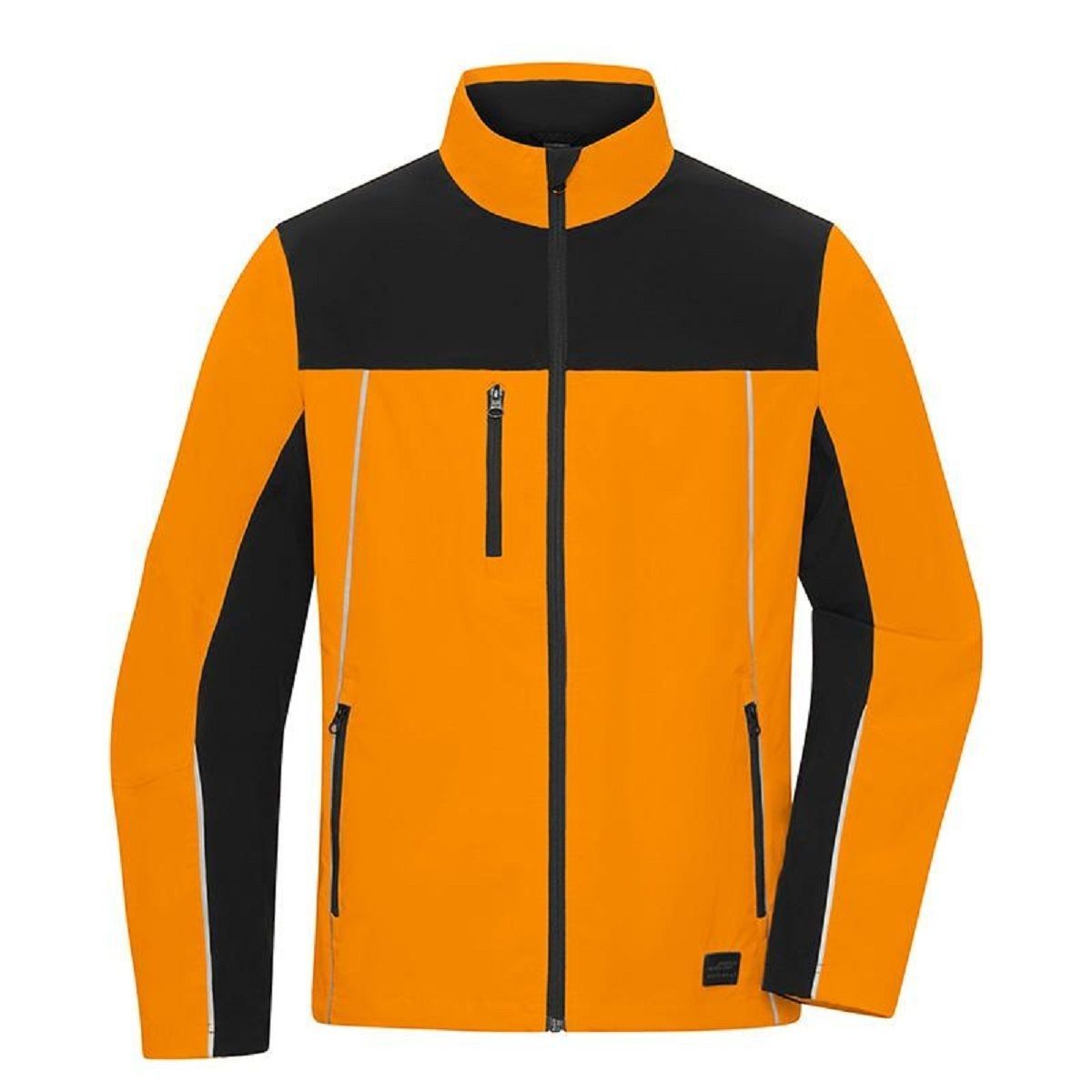 Veste de travail softshell orange fluo1